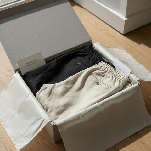 Spring Summer Everyday Linen Pants for Men (Set of 2)